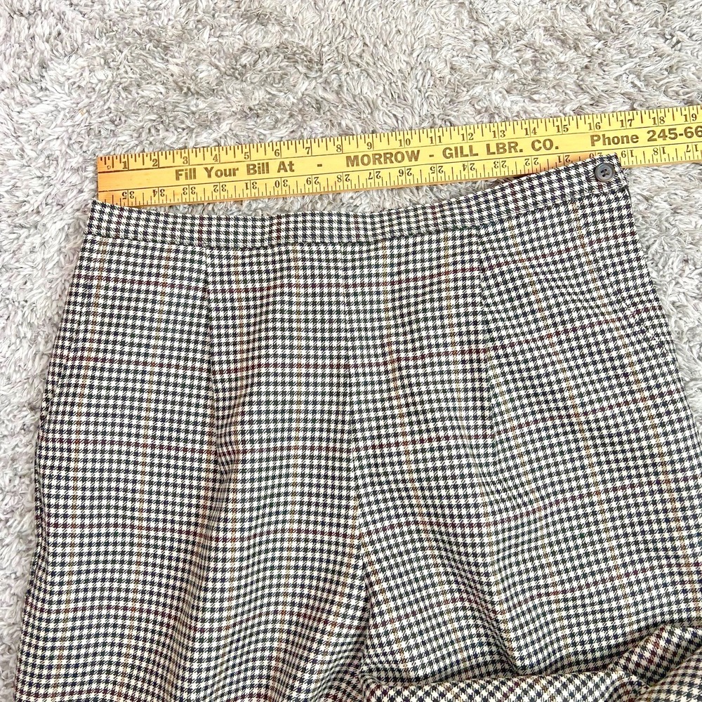 Vintage Talbots Pants Womens 16 Houndstooth Lined Wool Pleated - Picture 7 of 10